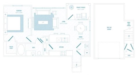 M54 A4 floor plan at Reveal 54, Georgetown, Texas